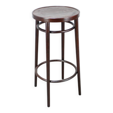 Tabouret de piano en hêtre cintré des années 1920, Tchécoslovaquie