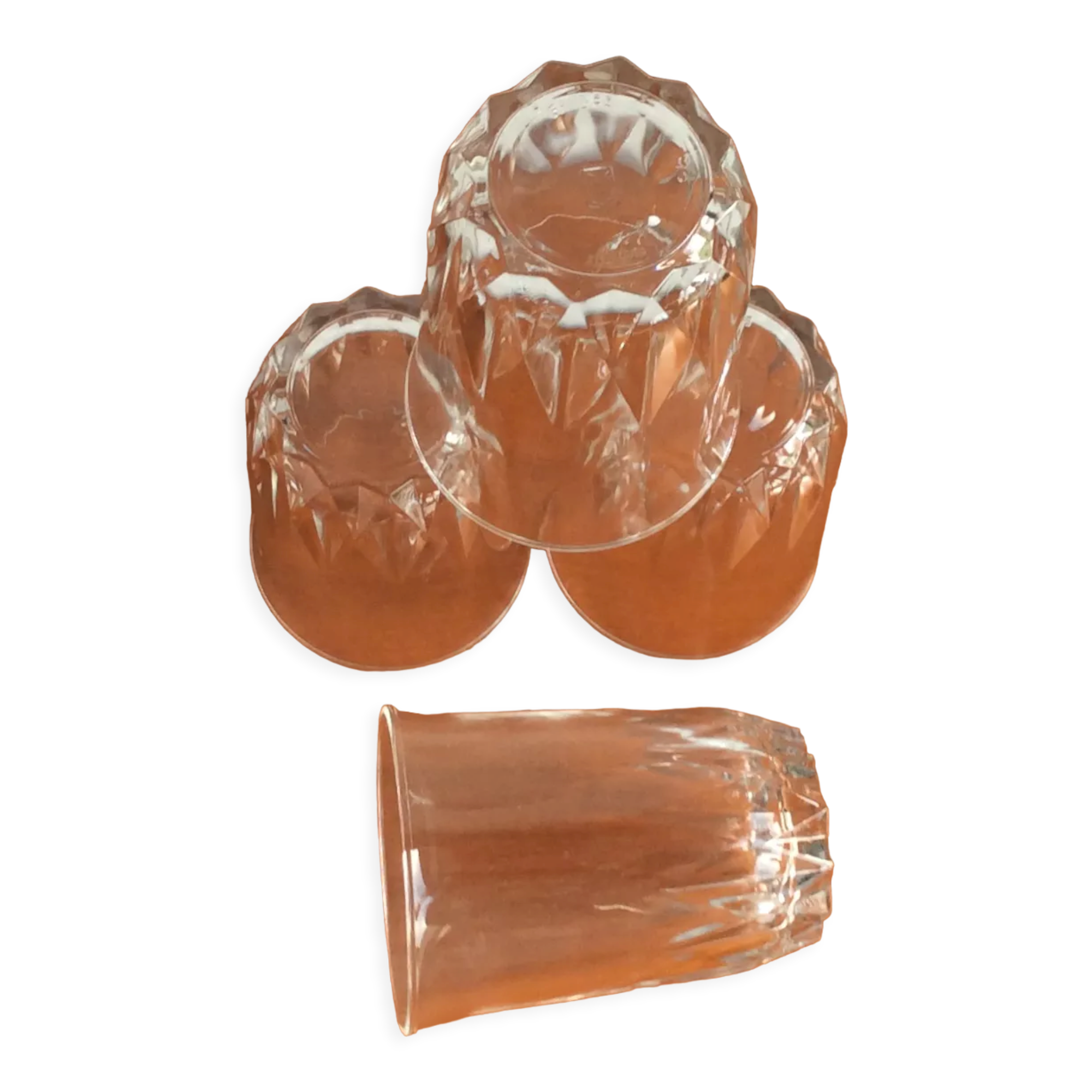 Set of 4 glassware Reims France