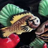 Vallauris wall decoration in polychrome ceramic, marine decor 1960.