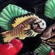 Vallauris wall decoration in polychrome ceramic, marine decor 1960.