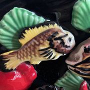 Vallauris wall decoration in polychrome ceramic, marine decor 1960.