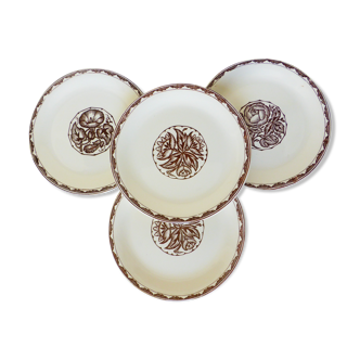 4 vintage dessert plates from Sarreguemines, Argonne model 210718