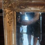 Golden rectangular mirror 19th around 1850