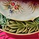 5 assiettes dessert barbotine anciennes Salins