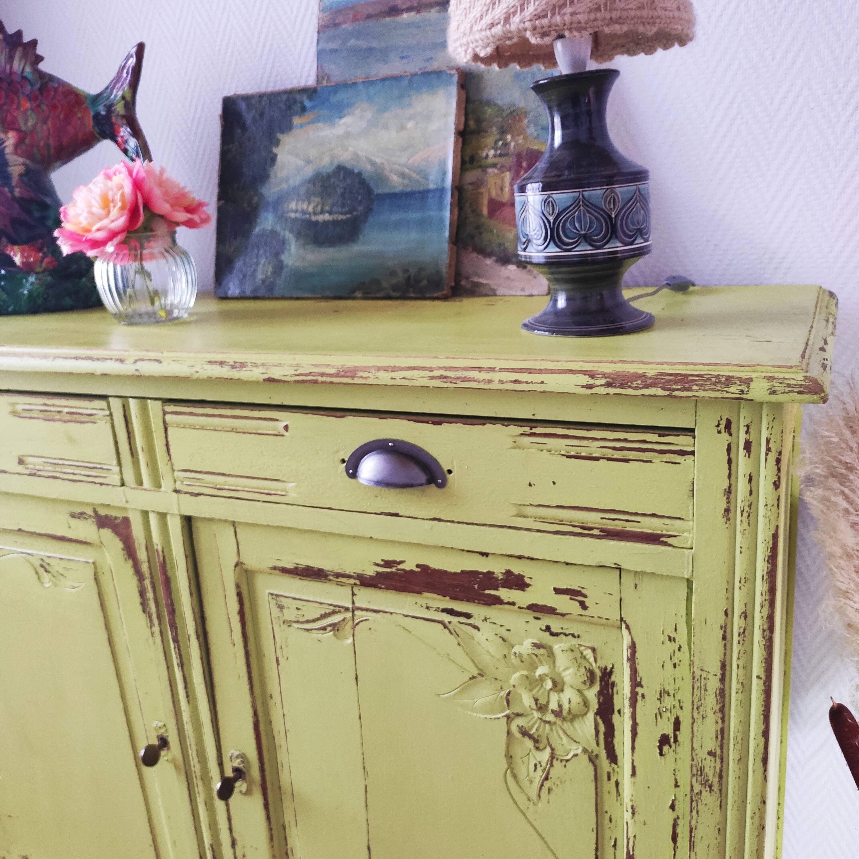 Old Parisian buffet with patina