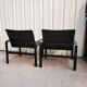 Paire de fauteuil métal et cuir par Mattéo Grassi