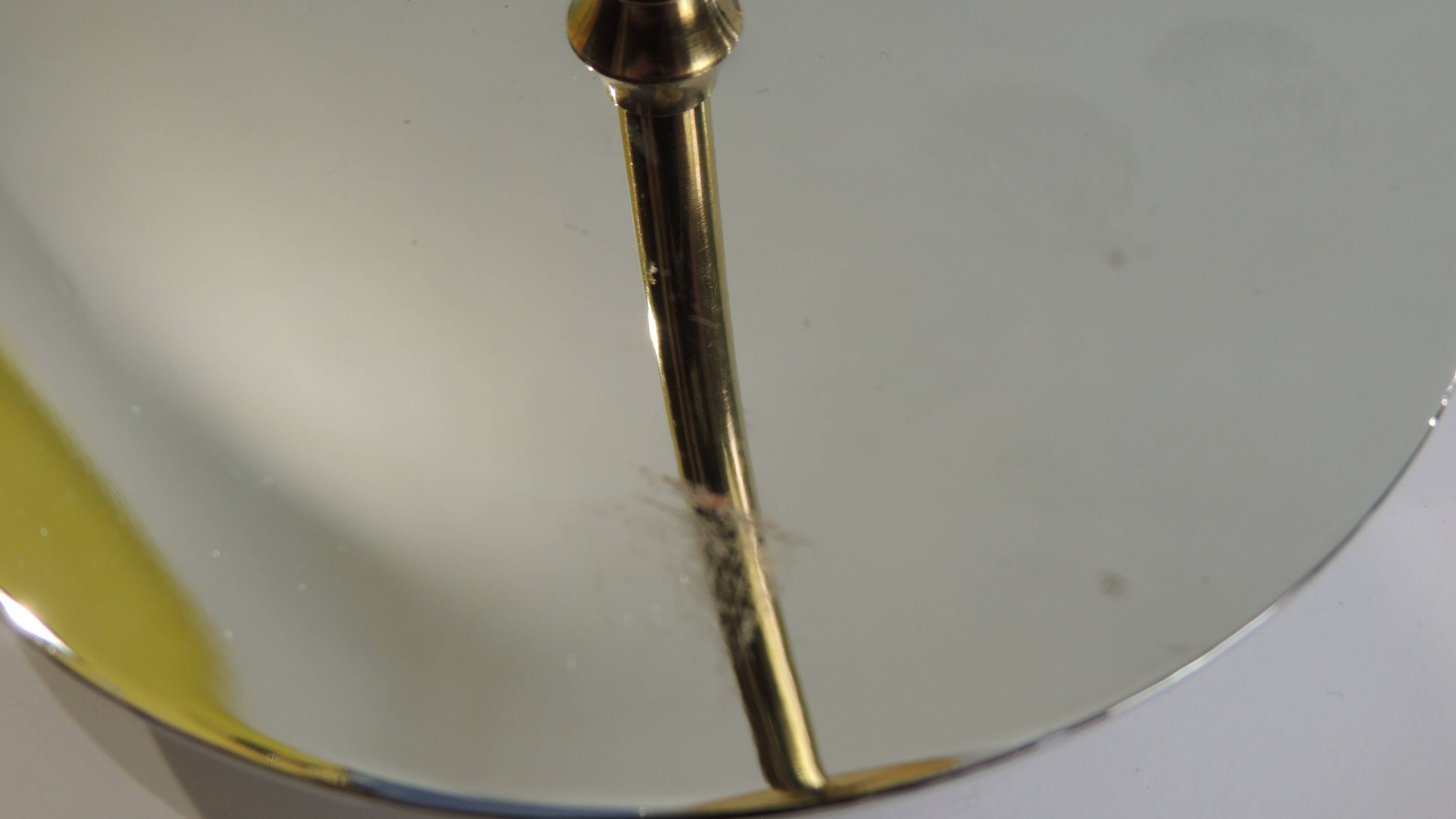 Pair of vintage wall sconces from the 1970s – Perforated opaline, brass