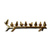 Bird chandelier on gilded bronze branch