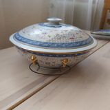 Vaisselle chinoise en porcelaine dite graine de riz  des années 50