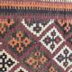 Kilim ancien persan ghashghai tissé main 131x246 cm