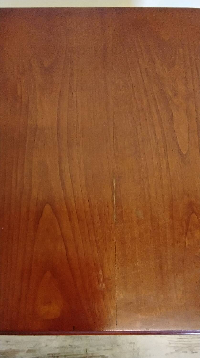 Pair of Louis Philippe style bedside tables in cherry wood.