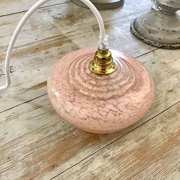 Pink Clichy glass suspension