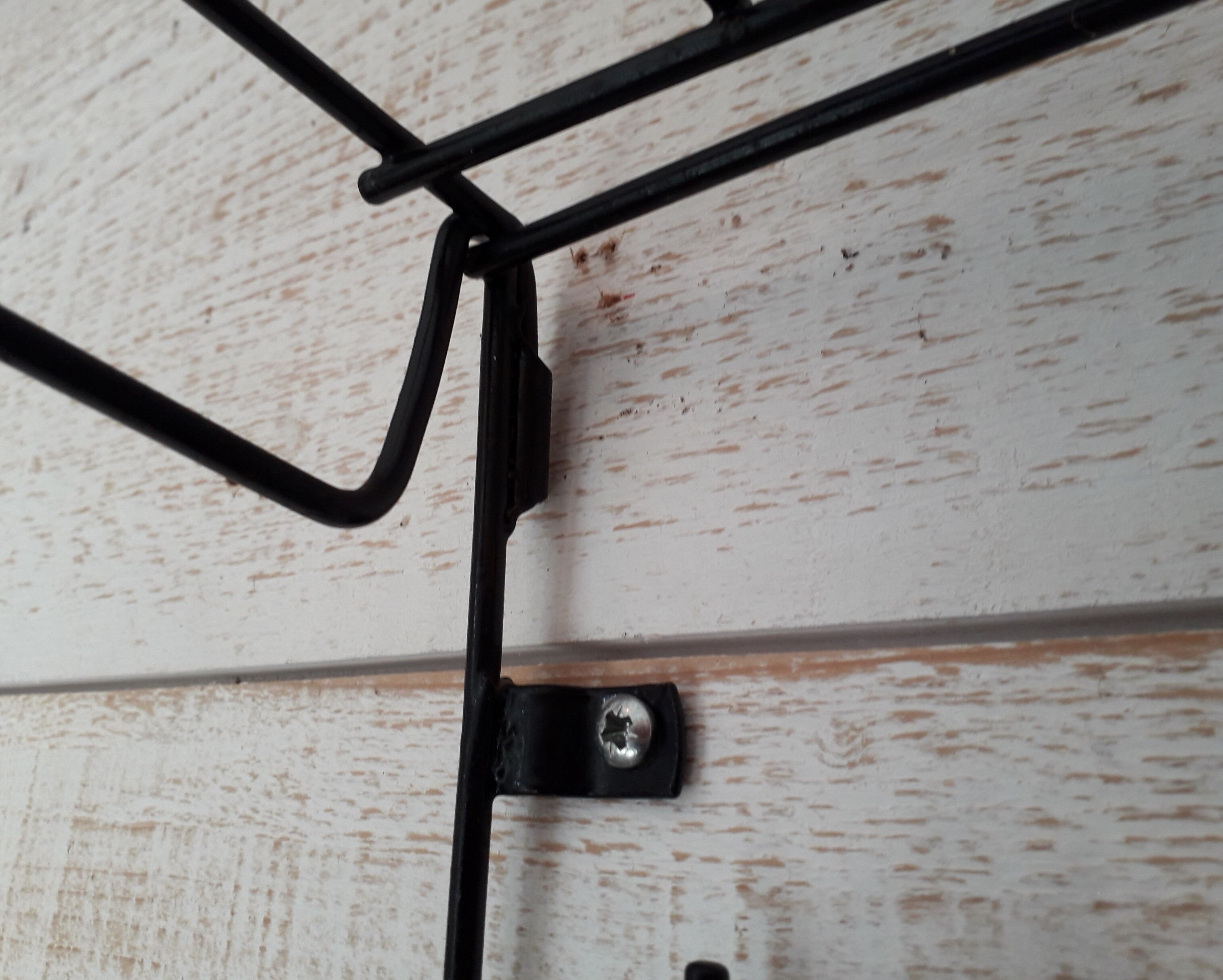 Coat rack and hat in metal and vintage teak