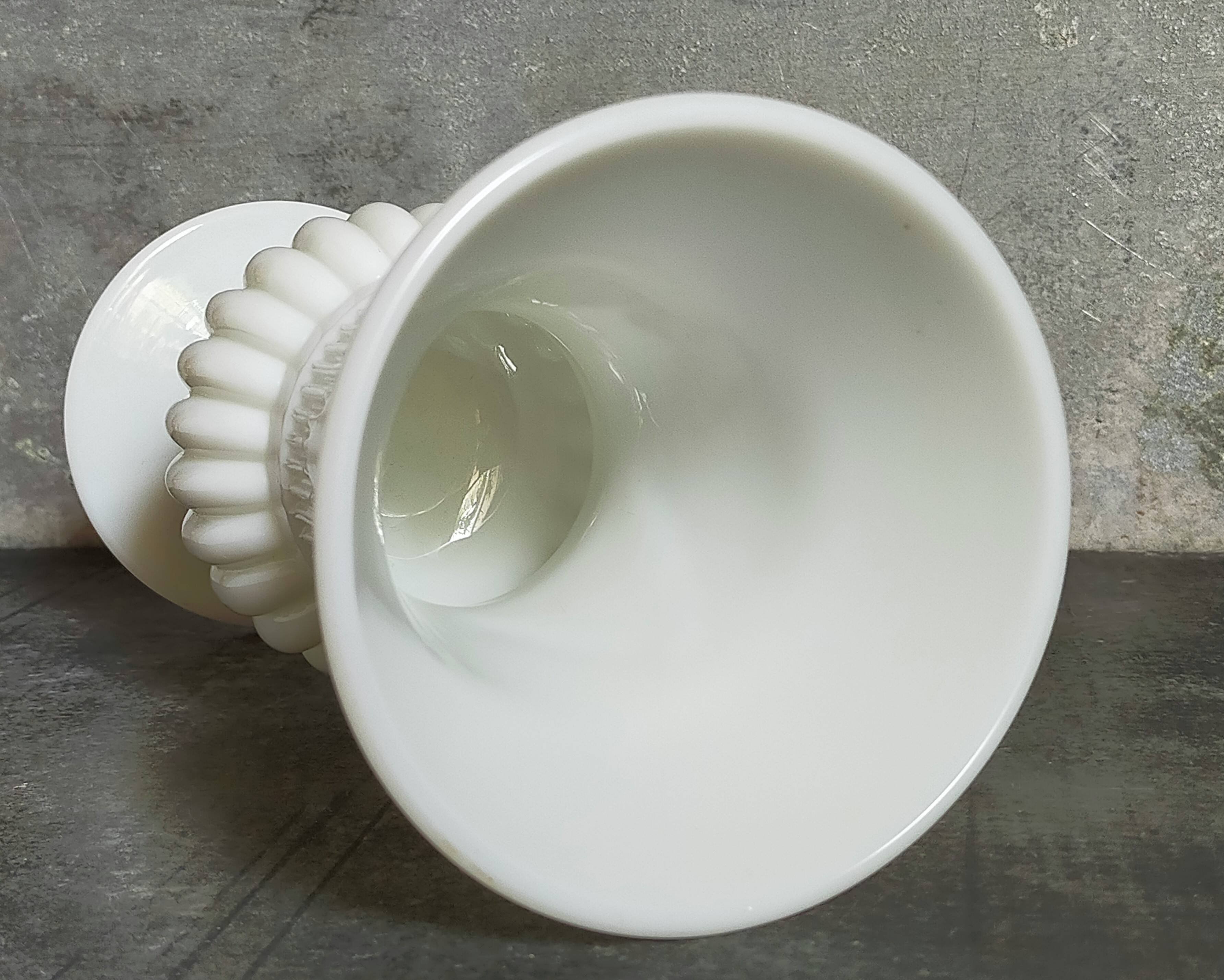 Antique milk glass baluster vase early 20th century