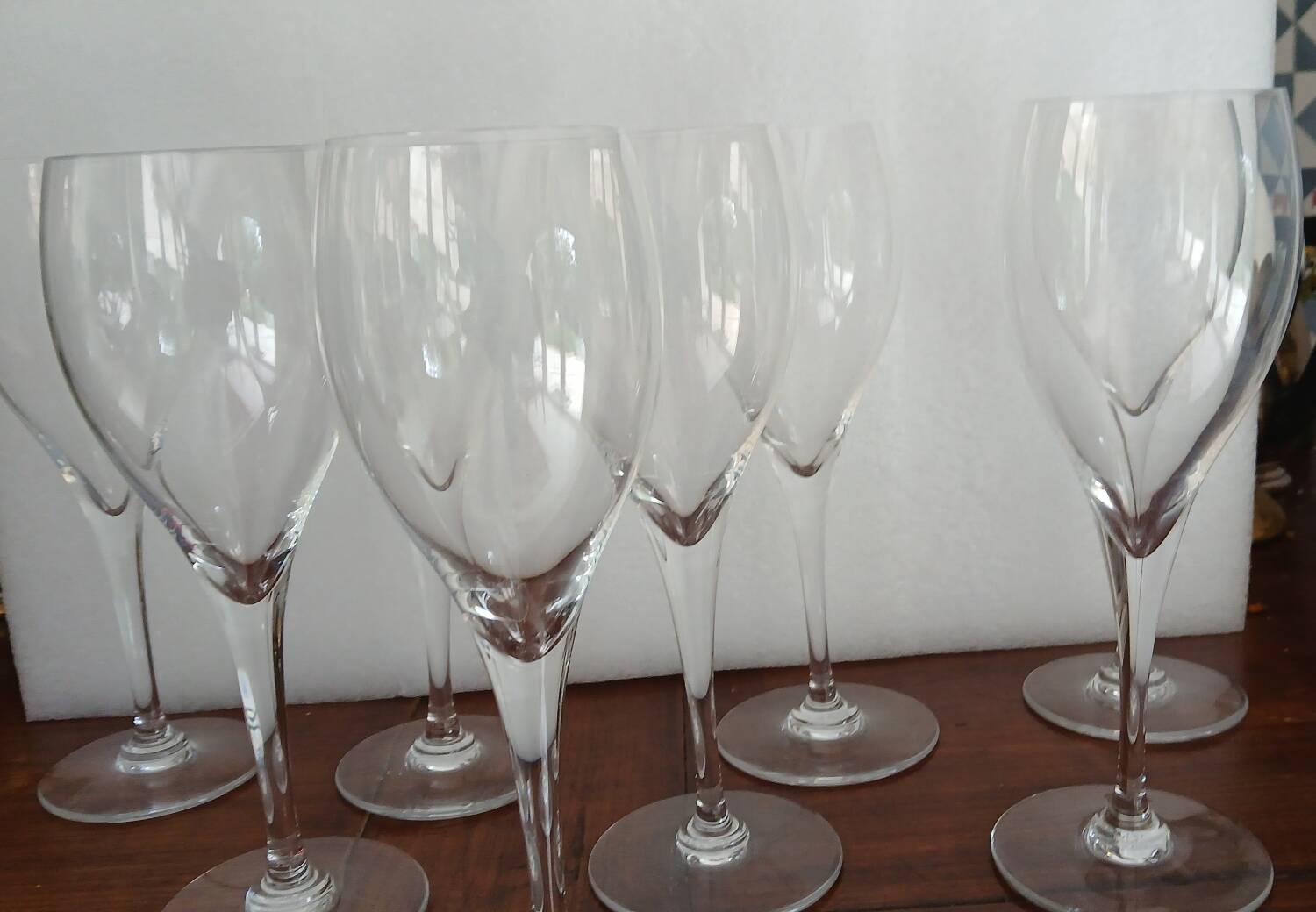 8 Baccarat water glasses signed Saint Remy model