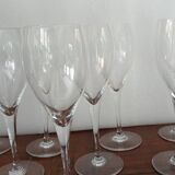 8 Baccarat water glasses signed Saint Remy model