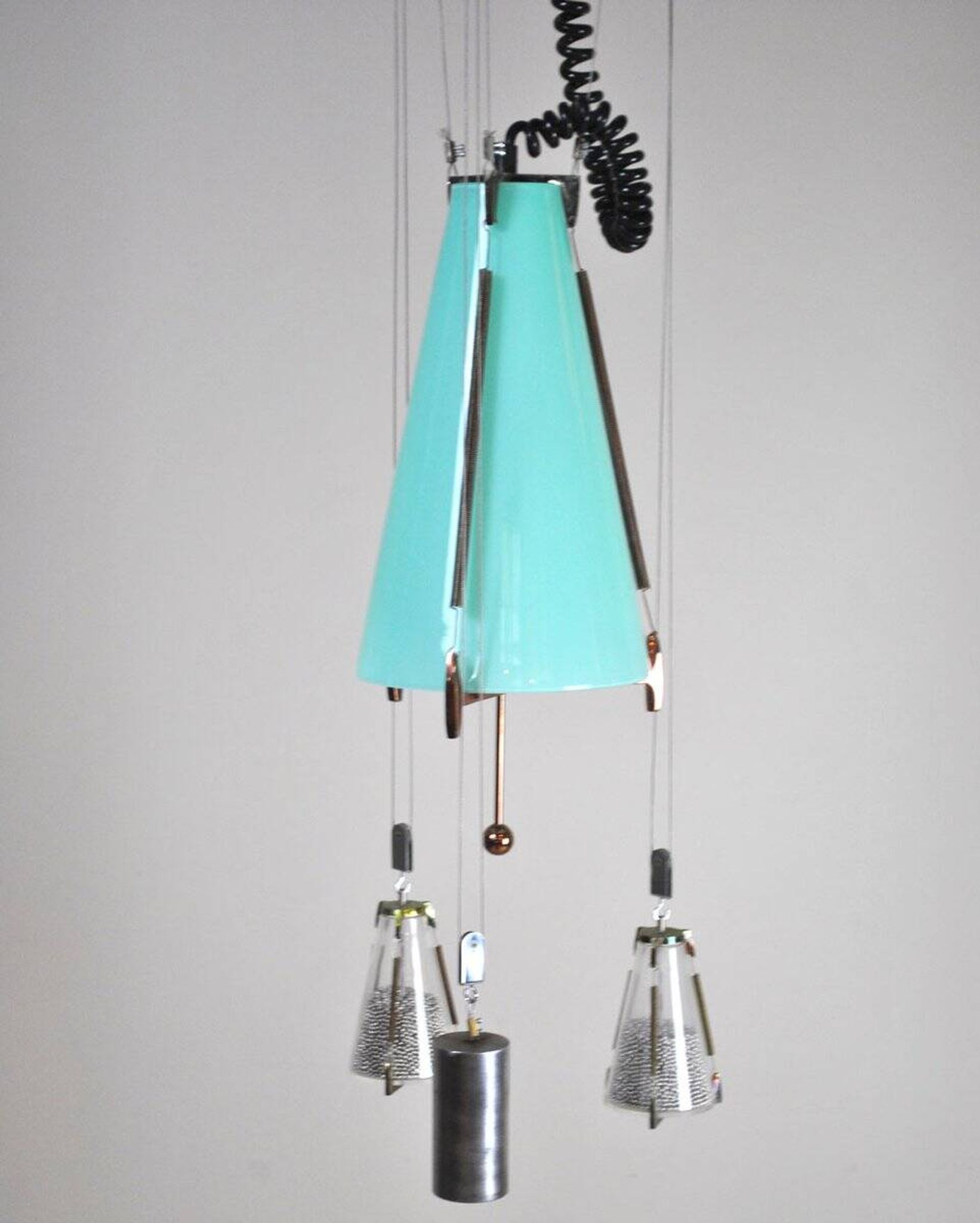 Ceiling lamp in glass, United States, 1950s