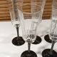 7 flutes and 2 octagonal-shaped wine glasses, Arcoroc Luminarc France