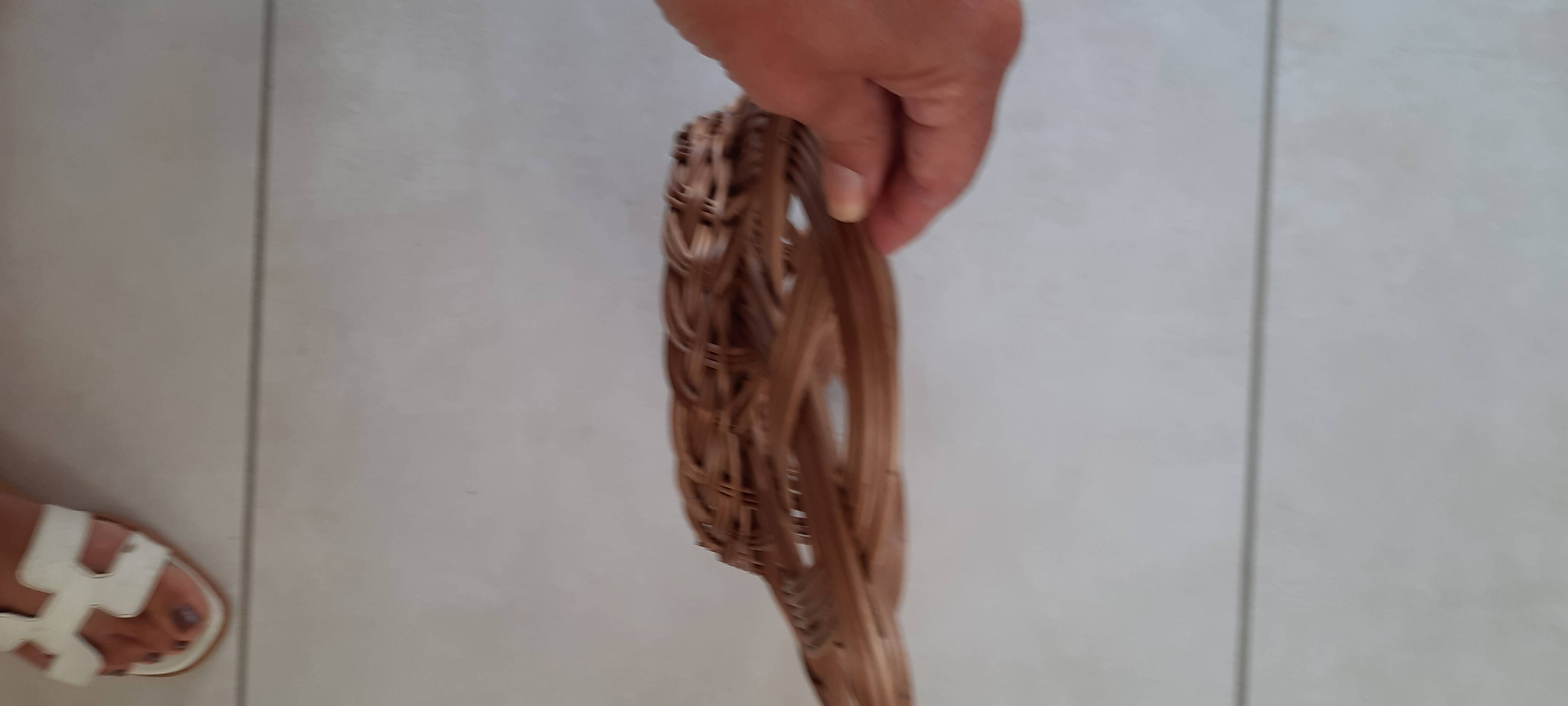 Grand panier osier ancien