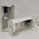 Pair of wall lamps Ikea vintage design Lod V413 white metal