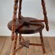 Pair of wooden stools turned vintage 60s
