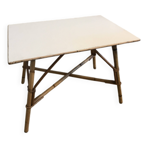 Table vintage rotin /osier