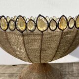 Beaded woven basket