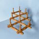 Vintage wooden accordion coat rack