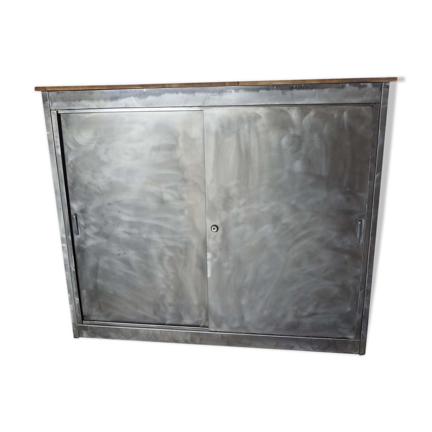 Administrative brushed metal furniture