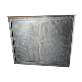 Administrative brushed metal furniture