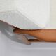 Scandinavian two-seater Sofa, 60's style, teak & white bouclé
