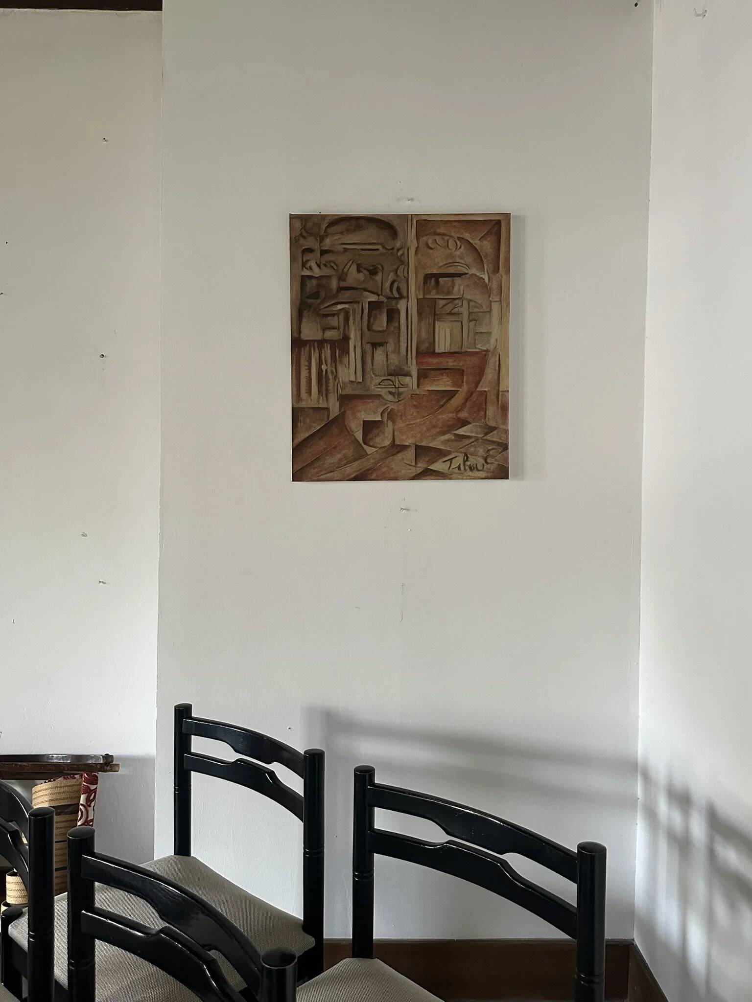 Cubist abstraction by Erik Tibau, 1970s