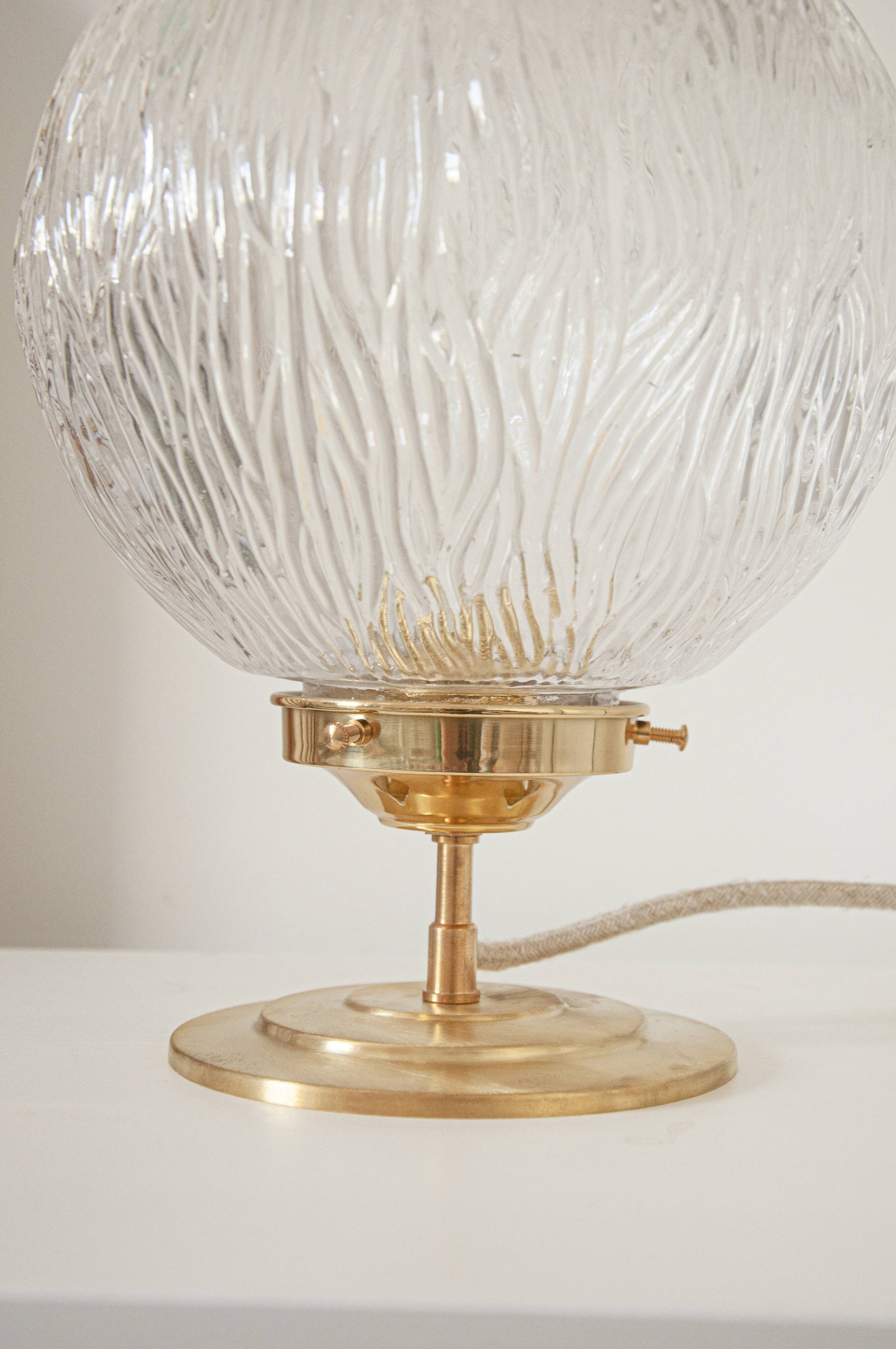 Vintage globe table lamp