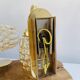 Pair of wall lights in brass and moulded bubble glass, style Helena Tynell.