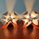 Pair of Space Age wall sconces in chrome metal, 1970s