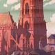 Tourist poster original old Rodez en Aveyron