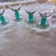 Wine glasses with ouraline feet