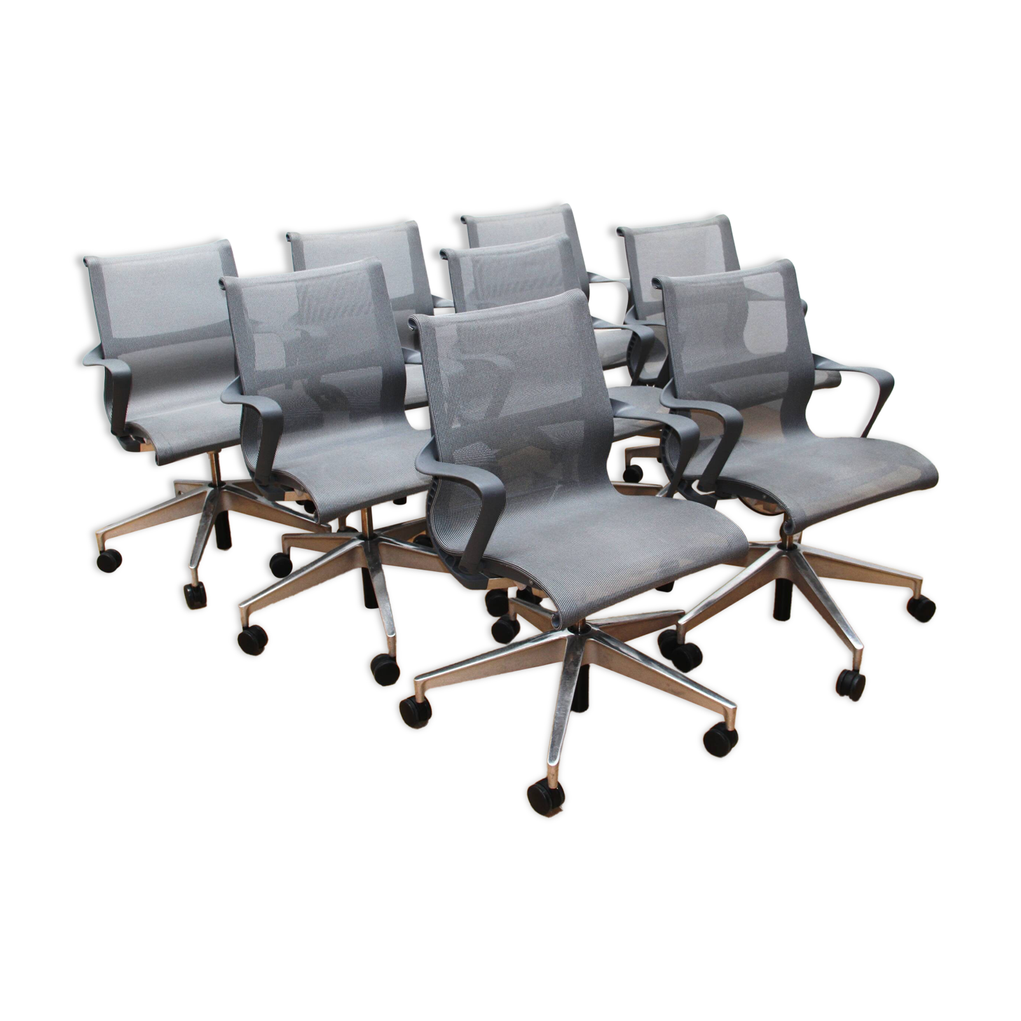 Set of 6 SETU office chairs, Herman Miller