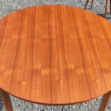 Old round extendable Scandinavian style table from the 1960s