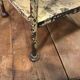 Former industrial metal and solid oak bedside
