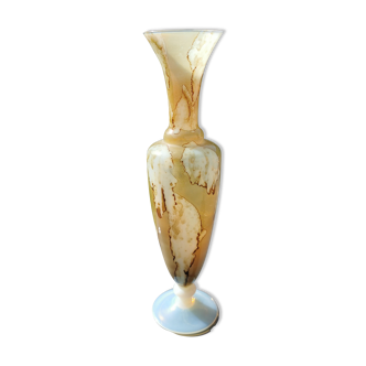 Vase marbré vert