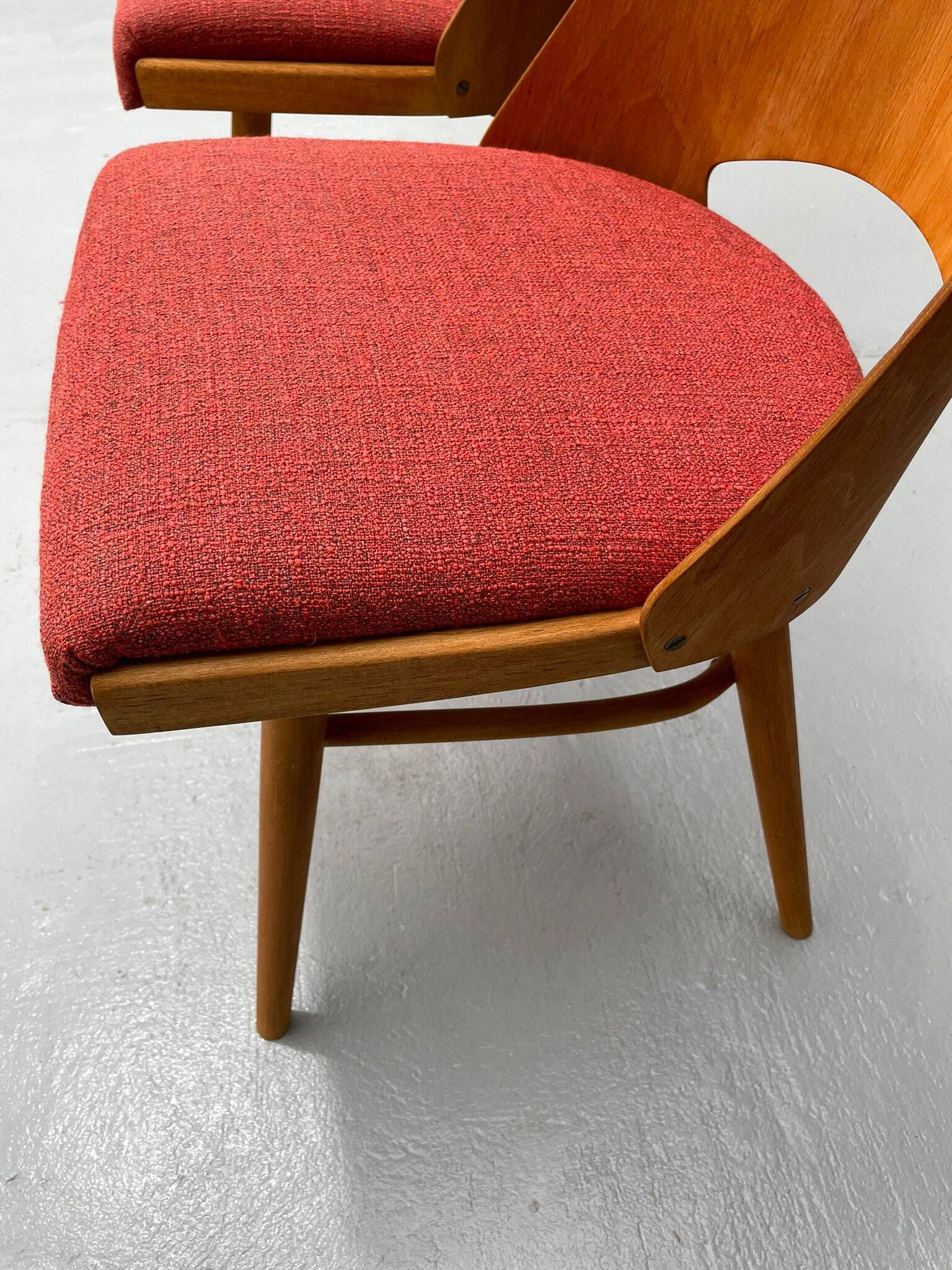 Pair of TON Model 514 Dining Chairs – Radomír Hofman, 1960s