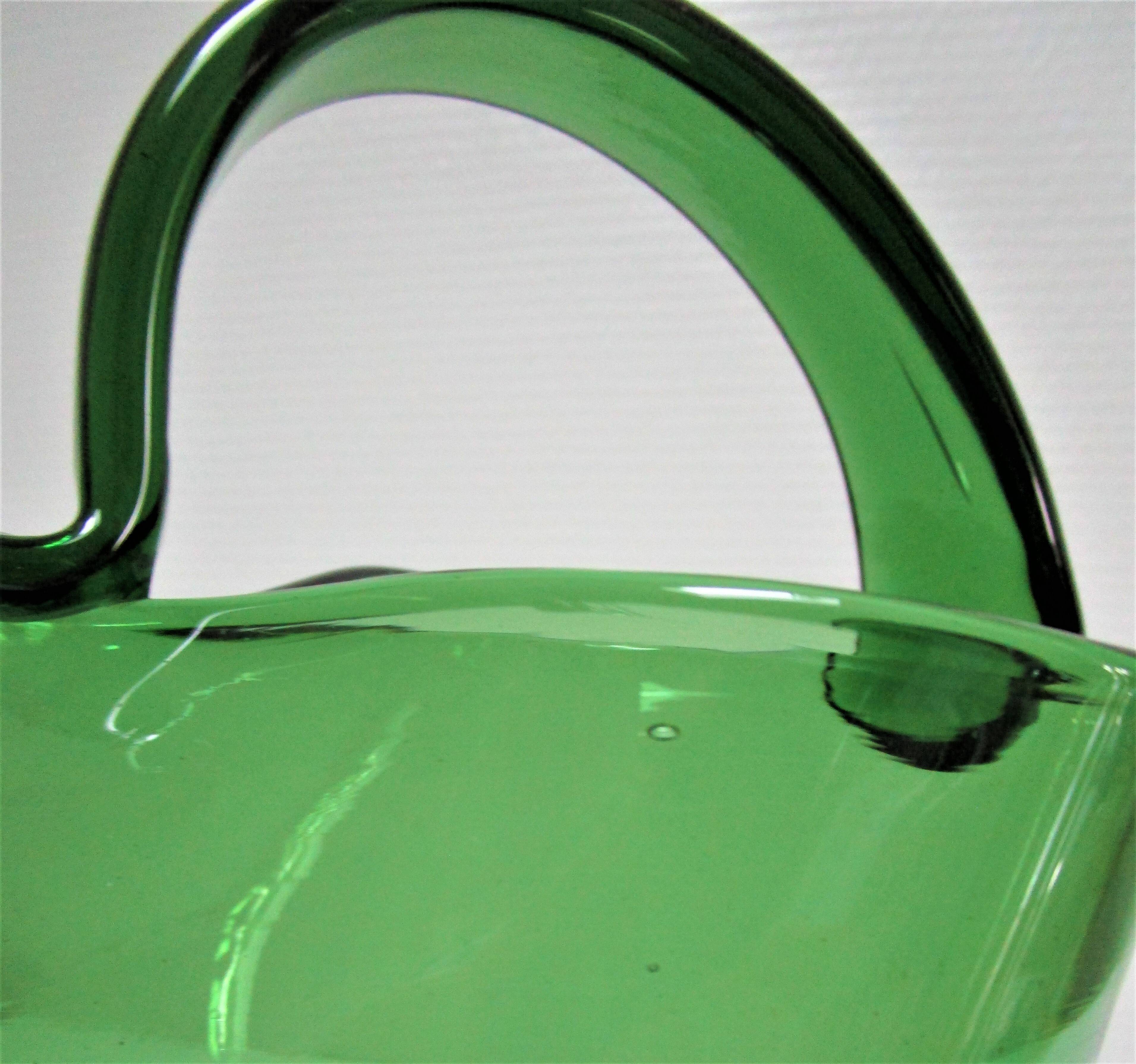 blown glass pitcher, Italian work, 1960s
