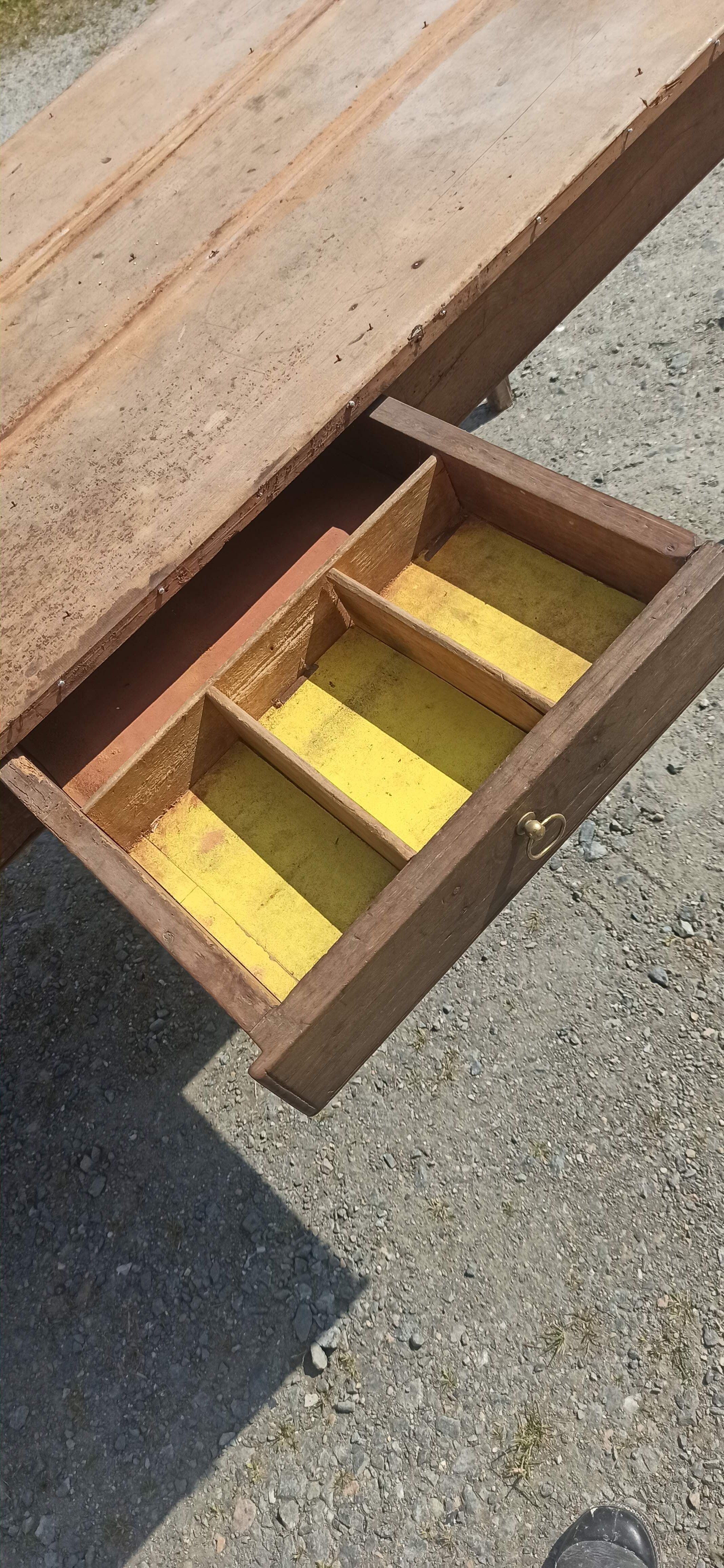 Large table 181 cm of cherry and oak farm