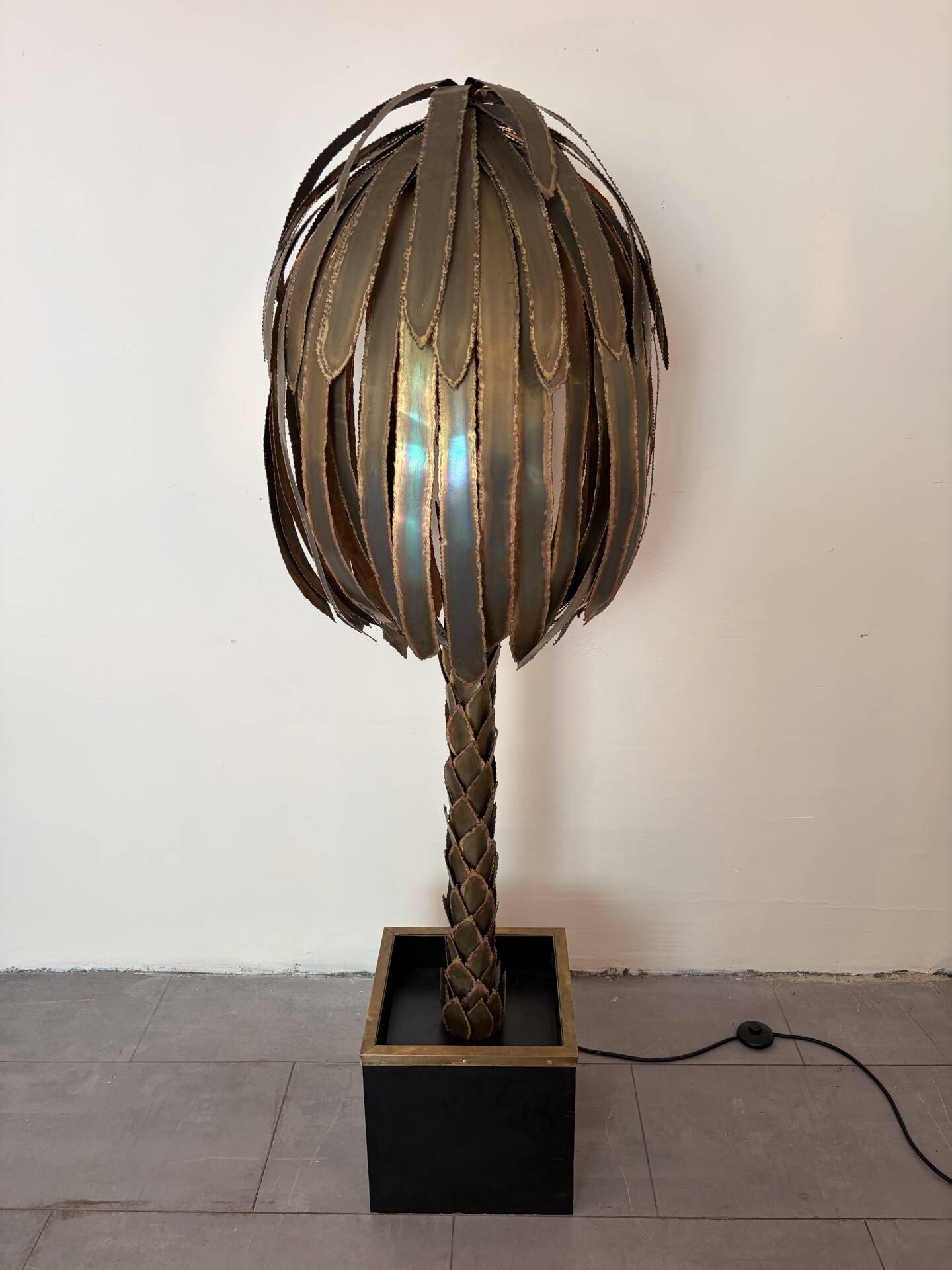 Lampadaire « palmier »  en laiton par Maison Jansen