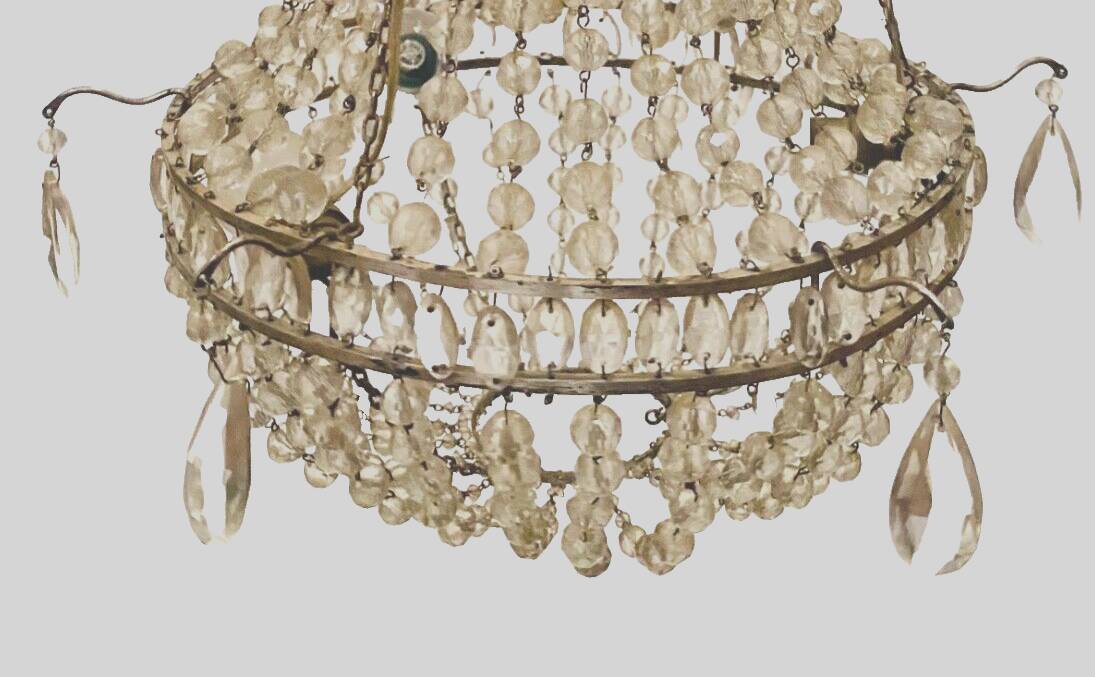Louis XV style basket chandelier with 20th century tassels