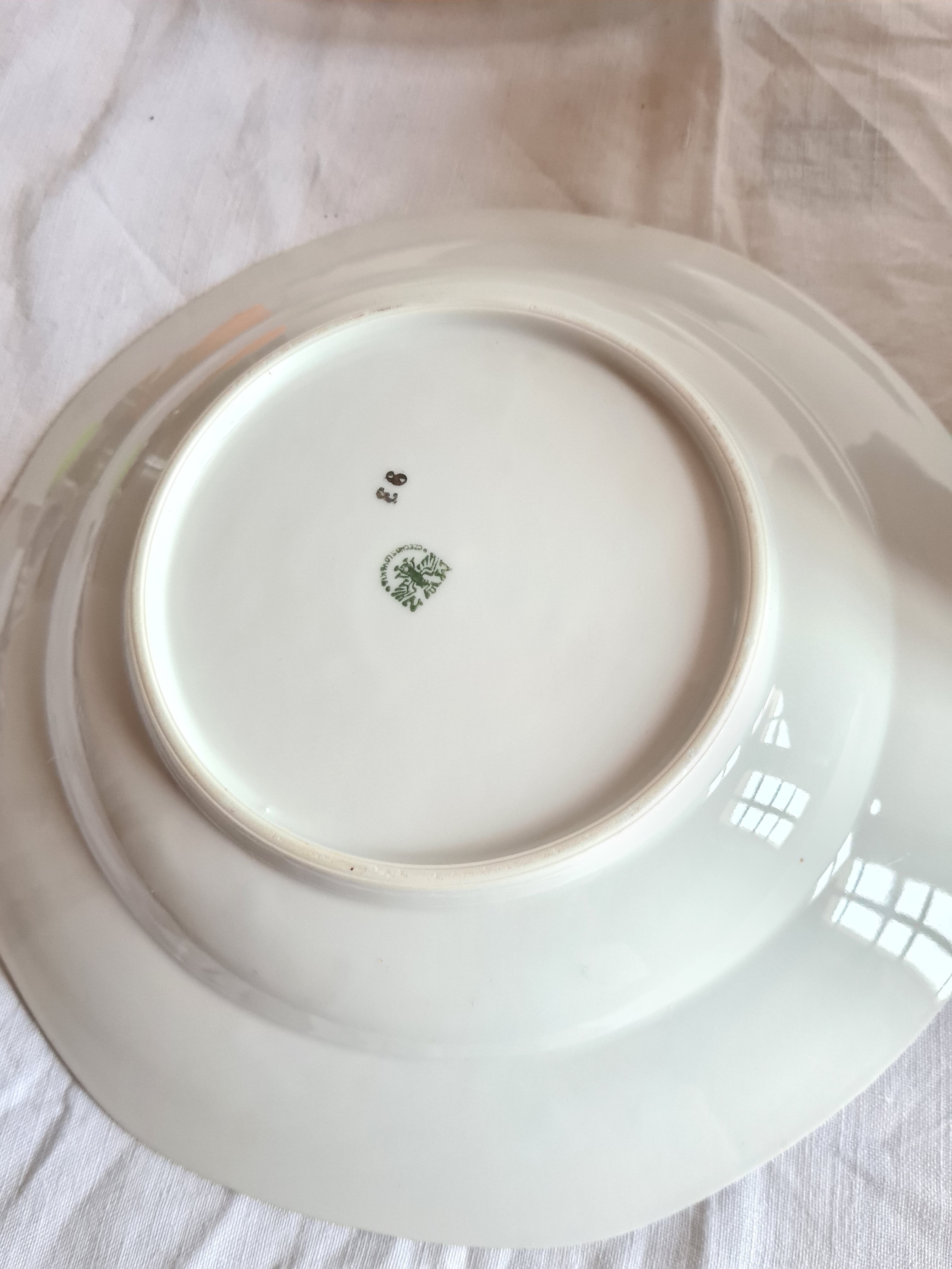 Porcelain plates