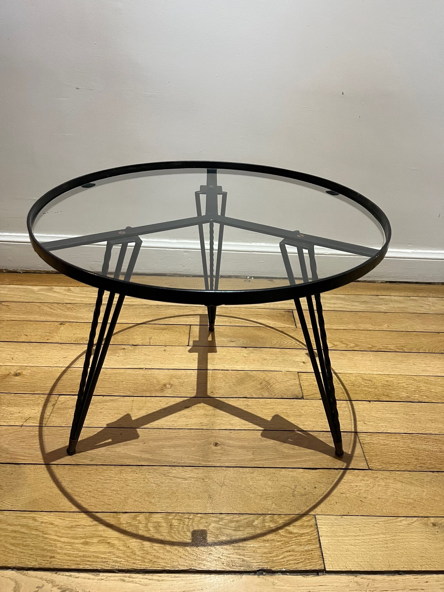 Wrought iron gueridon 1950