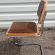Series of 4 wooden chairs by Marcel in wood and fabric