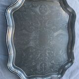 Large chiseled metal top vintage floral pattern